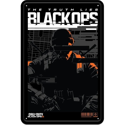 Kovová ceduľa Call of Duty: Black Ops 6 - Truth Lies