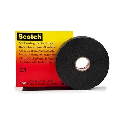 3M 23 Scotch Elektroizolační samosvařitelná páska, černá, 19 mm x 9, 1 m (7000007286)