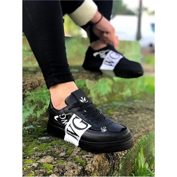 Wagon Мъжки ежедневни обувки wg202 - Черни с Бял #364984 (364984_Черно)