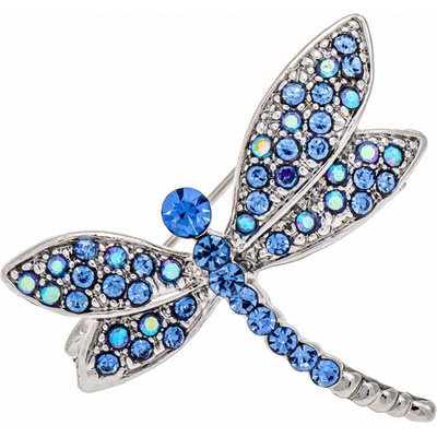 Biju Brož vážka stříbrná modré zirkony 2045-2 9002045-2