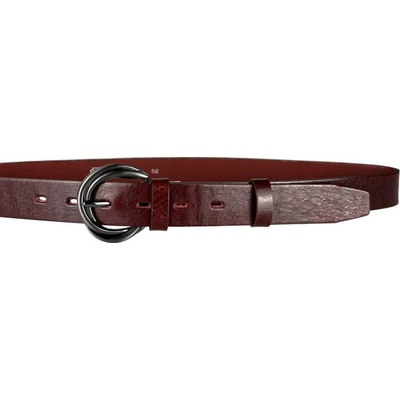 Belts 30-194-95 kožený pásek tmavě červený
