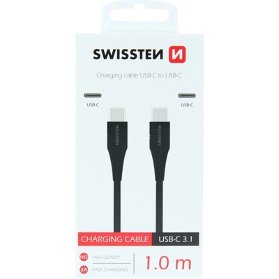 Swissten 71506515 USB-C / USB-C, 1m, černý