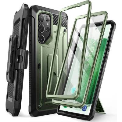 i-Blason SUPCASE Unicorn Beetle Pro Case with Screen Protector - удароустойчив хибриден кейс с вграден протектор за дисплея за Samsung Galaxy S23 Ultra (зелен)