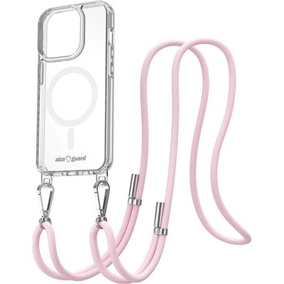 AlzaGuard Luxe Detach Lanyard Case Compatible with MagSafe for iPhone 15 Pro růžový – Zboží Živě