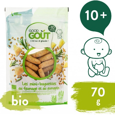 GOODGOUT Mini bagetky s rozmarínom a syrom 70 g