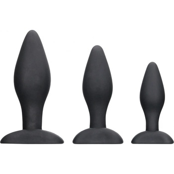 Image 1 of Ouch! Apex Butt Plug Set Black