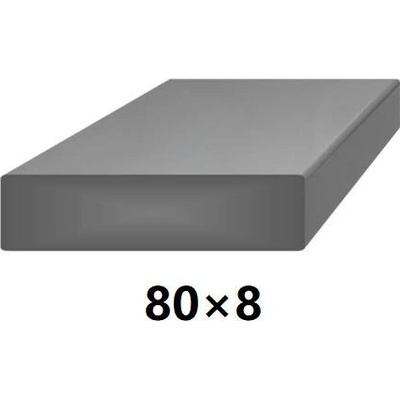 Plochá plná ocelová tyč 80x8 mm (páskovina), bez povrchové úpravy 6 m (J-P80x8-6)