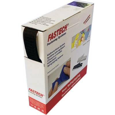 FASTECH® B25-SKL01999910 pásek se suchým zipem, zalepení hotmelt , háčková část, (d x š) 10 m x 25 mm, černá, 10 m