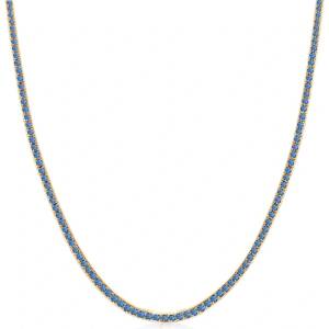SAVICKI Тенис колие 585, сини сапфири 4.950ct 2.5 мм 42 см