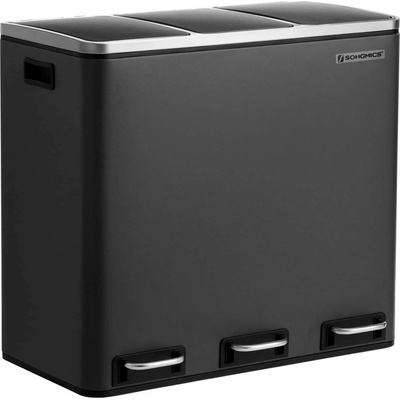 Songmics Odpadkový koš Recycle 54 l, černý – Zboží Dáma