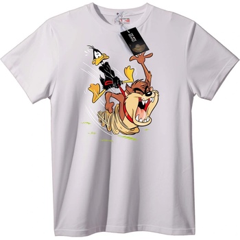 NOONEBRAND Тениска Daffy Duck & Tasmanian Devil - 7XL, White