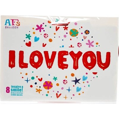 Balónový nápis I LOVE YOU