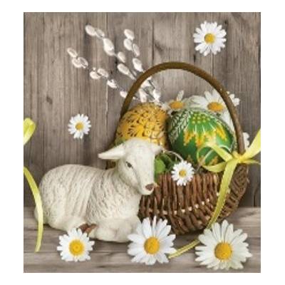 Maki ubrousky velikonoční 3V 33x33 cm 20 ks -Lamb Easter Basket