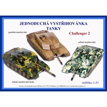 Jednoduchá vystřihovánka Tanky - Challenger 2