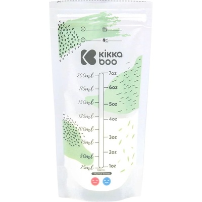 KikkaBoo Пликове за съхранение на кърма с термосензор KikkaBoo - Lactty, 25 х 200 ml (31304030019)