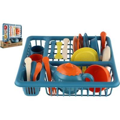 Odkapávač na nádobí s nádobím plast v krabici 29,5x28x7cm (00800774)