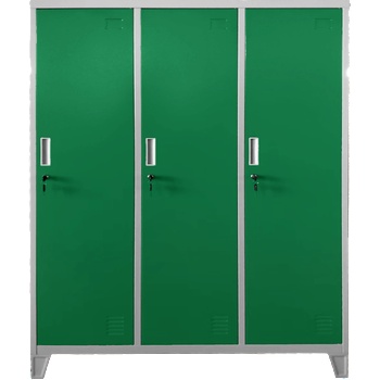 Carmen Метален шкаф Carmen CR-1604-3 JZ - сив / тъмнозелен