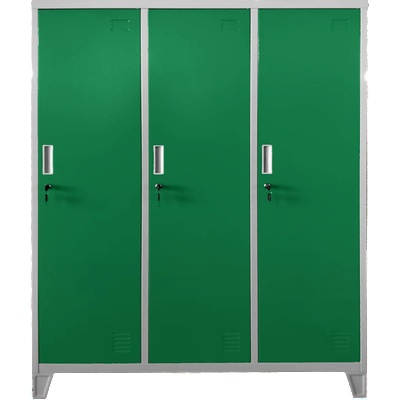 Carmen Метален шкаф Carmen CR-1604-3 JZ - сив / тъмнозелен