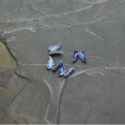 - Kabošon motýlek 9,5x11mm - modrý 20 ks