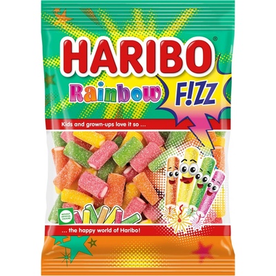 Haribo Fizz Rainbow želé s ovocnými příchutěmi 85 g