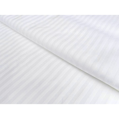 Mirtex Látka ATLAS GRÁDYL 170/100 Bílá 20mm hotelový pruh šíře 145cm Ceník: METRÁŽ: od 1 metrů