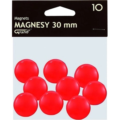 GRAND Магнит за маса GRAND 30 mm червен 10 броя 130-1695 (130-1695)