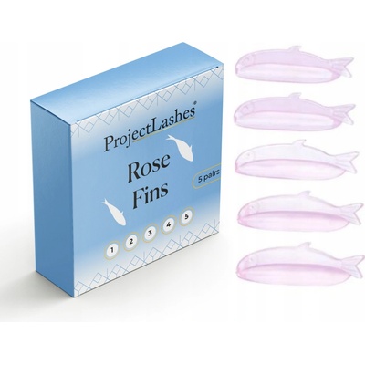 Silikonové natáčky válečky pro lifting řas ProjectLashes Rose Fins 5 párů