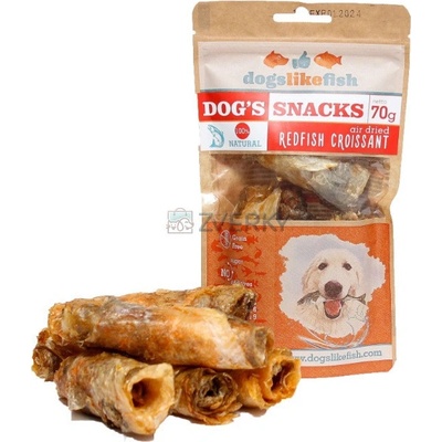 Dogs like fish Pamlsok pre psa Redfish Skin Croissant 70 g
