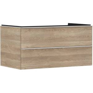 Hansgrohe Xelu Q - Шкафче за умивалник, 50x98x55 см, 2 чекмеджета, естествен дъб/матово бяло 54080700 (54080700)