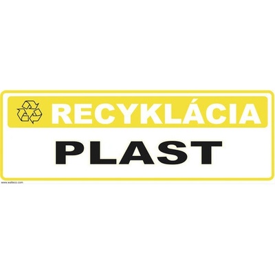 Recyklácia Plast, samolepka