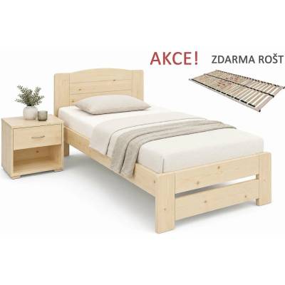 BedWorld Justina přírodní lak