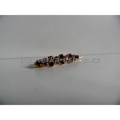 bizuterka-eshop.cz Sponka s kamínky zlato fialová BZ-05245