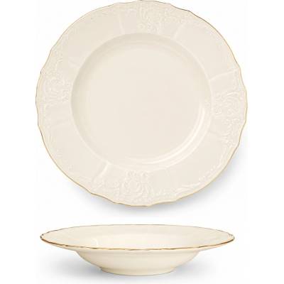 Thun 1794 Bernadotte hlboký tanier ivory zlatá linka 230 mm