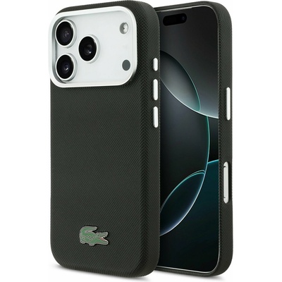 Lacoste PVC Iconic Petit Pique Metal Logo MagSafe Заден калъф за iPhone 17 Pro Black Lacoste | Cheren | МЪЖЕ | UNI