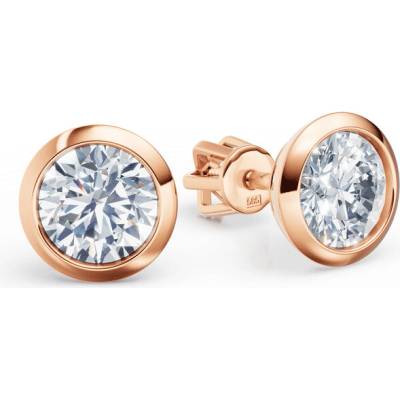 DF Dámske náušnice 3678 z ružového zlata s diamantmi o celkovej hmotnosti 1,80 ct