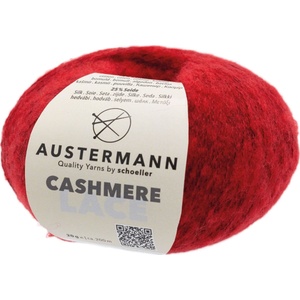 Austermann Cashmere Lace 98232-5 Red Плетива прежда (98232-5)
