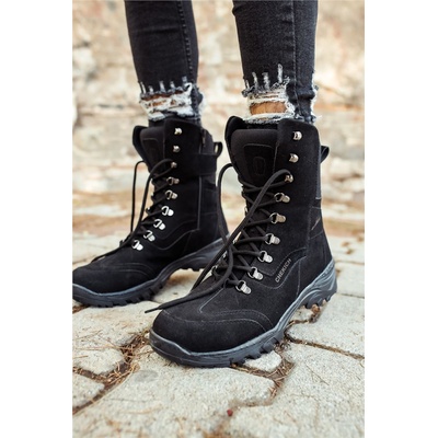 Chekich Мъжки боти от велур CH051 - Черни #359549 (359549_Черно)