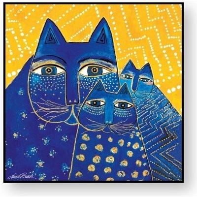 EGAN LAUREL BURCH FANTASTIC FELINES Obrázek "GATTO žlutá 50 × 50 cm