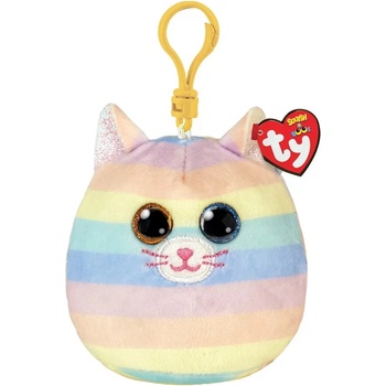 TY Toys Ключодържател TY Toys Squish a Boos - Коте Heather, 8.5 cm (TY39561)
