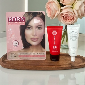 Chamos Cosmetics Сет Корейска грижа за лице Doori & Chamos - Хидратиращ крем & Бустер маска & Лифтинг крем