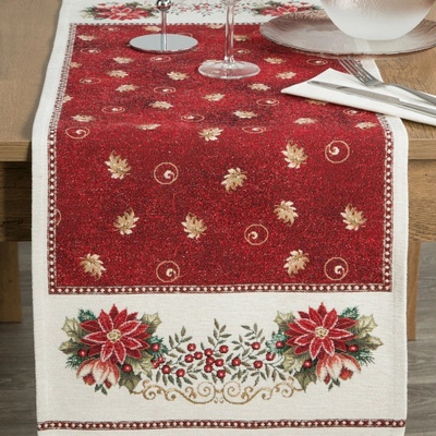 Eurofirany Vánoční GOBELÍNOVÝ BĚHOUN MERRY 45X140 CM – Zboží Dáma