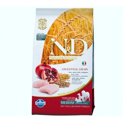N&D Low Grain dog adult Medium Maxi chicken & pomegranate 12 kg