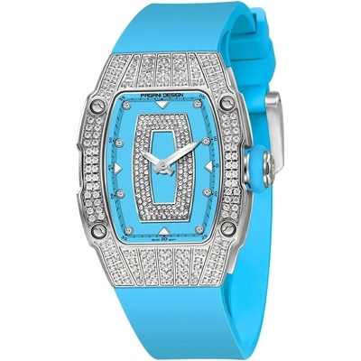 Pagani Дамски часовник Pagani Design Envie с кристали, Сребрист / Син (PD-YS013-SILVER-BLUE)