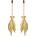 Rimba Bondage Play Nipple Clamps with Feathers Gold