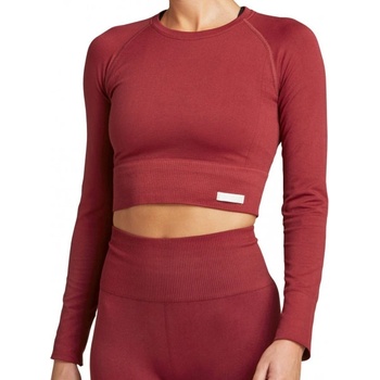 Björn Borg Дамска блуза с дълъг ръкав Björn Borg Stockholm Seamless Crop Top W - Червен