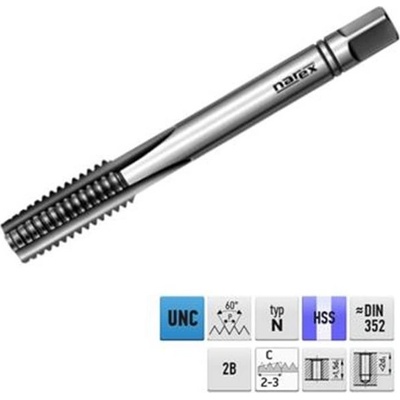 Narex Ždánice 041530050014200 - Závitník UNC 9/16" stoupání 12P na palec (") sadový č. II, HSS kód 0204