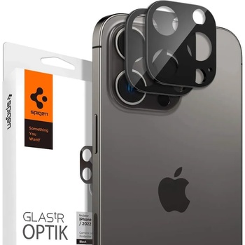 Image 1 of Spigen Optik Pro tR Ez Fit Lens Protector - комплект 2 броя предпазни стъклени протектора за камерата на iPhone 15 Pro, iPhone 15 Pro Max, iPhone 14 Pro, iPhone 14 Pro Max (черен)