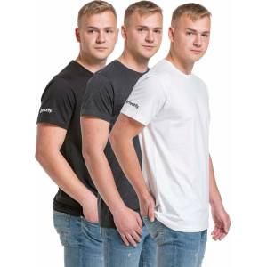 Meatfly опаковка мъжки тениски Basic Multipack Black/Charcoal Heather/White | Черна | Размер Meatfly | Cheren | МЪЖЕ | S