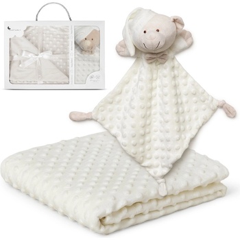 Interbaby Комплект одеяло и играчка Interbaby - Doudou, 80 x 110 cm, бежов (PD001-05)