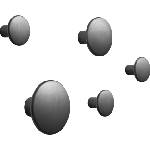 Muuto Куки за стена Dots Metal черни 5 бр (97219)